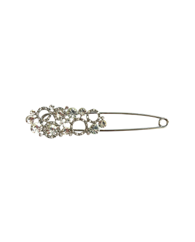 Grote fashion broche speld met glitter strass