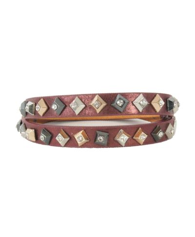 trendy set rode laars riempjes met studs en strass