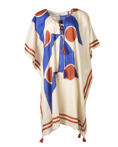 Kaftan met block print
