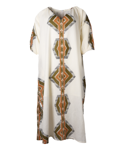 Katoenen jurk met ikat print