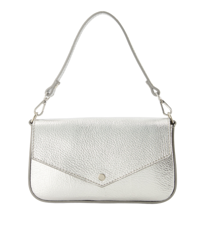 Kylie metallic lederen clutch