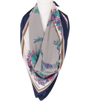 Vierkante sjaal met bloemenprint