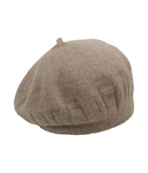Kasjmier-blend baret in taupe