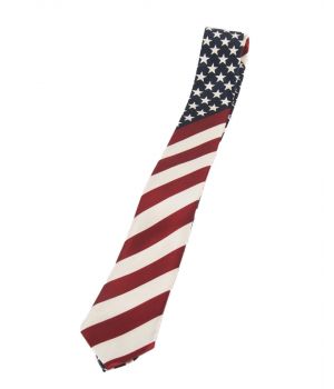 Extra smalle stropdas met Amerikaanse print