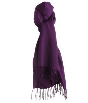 Aubergine kleurige pashmina sjaal