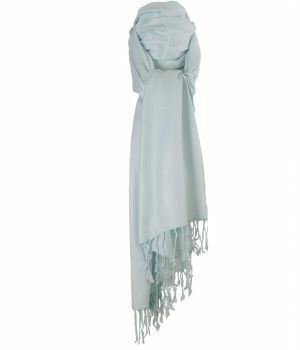 Lichtblauwe pashmina sjaal