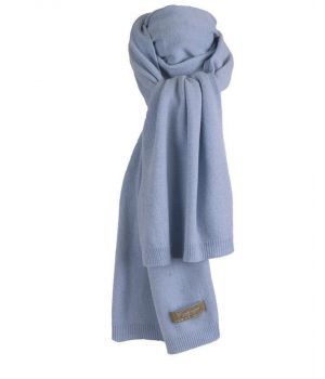 Kasjmier-blend sjaal in zacht blauw