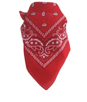 Rode boerenzakdoek / bandana met klassiek motief