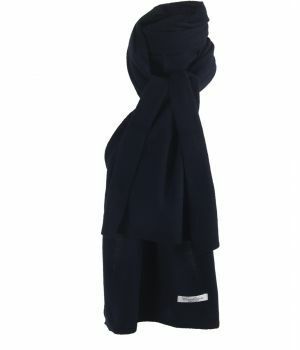Kasjmier-blend sjaal in marineblauw