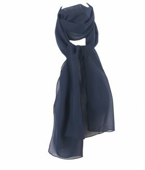Donkerblauwe crêpe voile sjaal