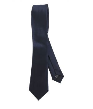 Donkerblauwe zijde-blend stropdas