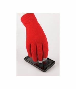Rode iGloves Touchscreen handschoenen met Etip vingertoppen