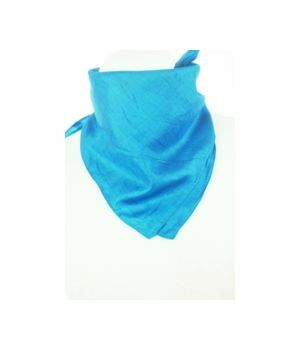 Zijden azuurblauwe vierkante sjaal