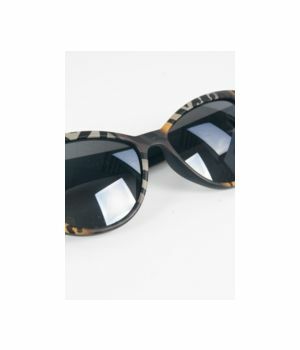 Cat Eye zonnebril met bruine luipaard frame