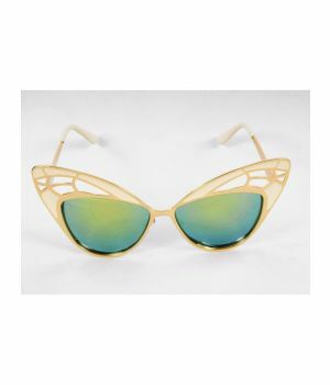 Women's sunglasses with art deco frame openwork butterfly