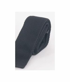 Zwarte trendy gehaakte stropdas