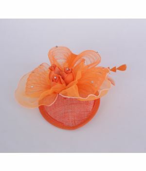 Haarbloem/Corsage in oranje met rozen