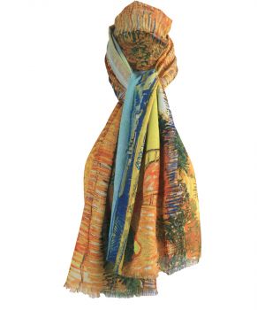 Schilderij-sjaal met afbeelding ''De oogst'' van Gogh