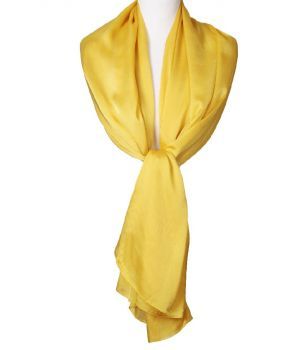 Goudgele zijde-blend sjaal