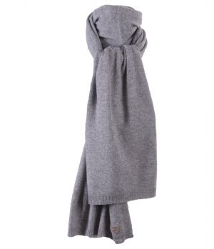 Kasjmier-blend sjaal in grijs
