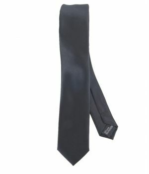 Donkergrijze zijde-blend stropdas