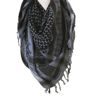 PLO-stijl sjaal in grijs met zwart