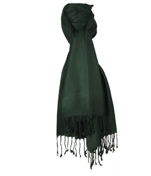 Donkergroene pashmina sjaal