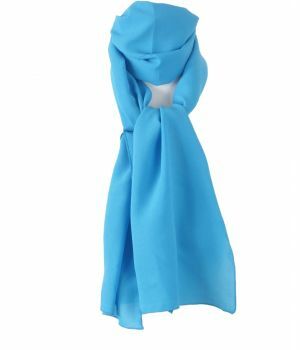 Donker-turquoise crêpe voile sjaal