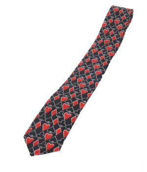 Extra smalle stropdas met speelkaart thema