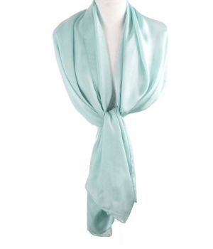 Mintgroene zijde-blend sjaal