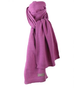Kasjmier-blend sjaal in cyclaam-roze