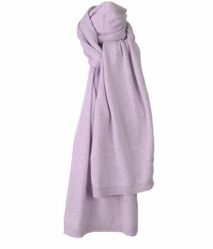 Kasjmier-blend sjaal in licht-lila