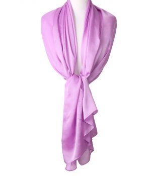 Lila zijde-blend sjaal