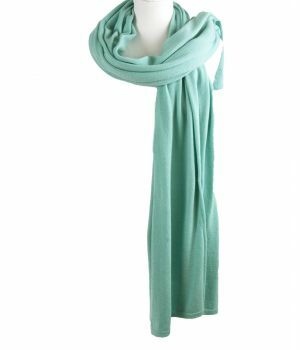 Kasjmier-blend sjaal/omslagdoek in pastelgroen