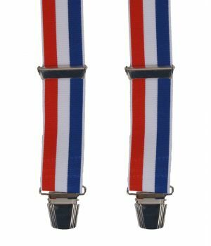 Bretels met rood, wit & blauwe streep