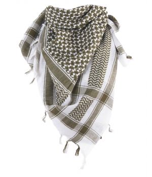 PLO sjaal / Arafat sjaal in legergroen-wit
