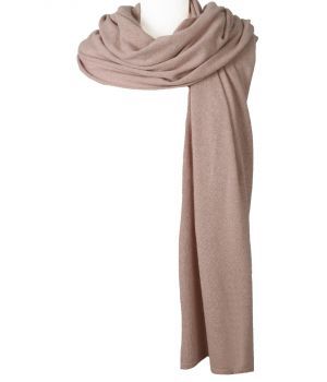 Kasjmier-blend sjaal/omslagdoek in oudroze