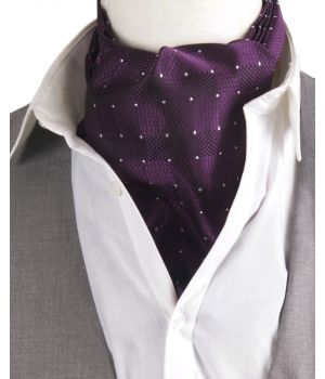 Set met paarse cravat & pochet
