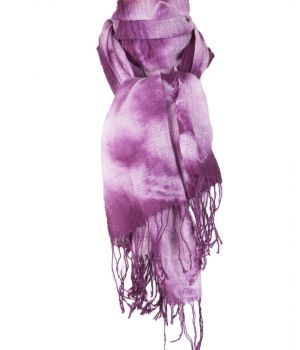 Paarse tie-dye sjaal
