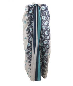 Off-white sarong met turquoise - blauwe ankers