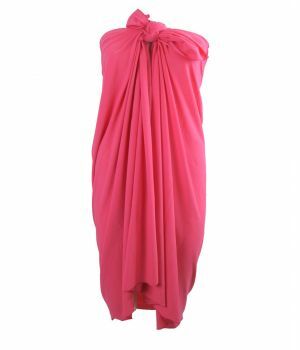Effen rekbare hardroze sarong