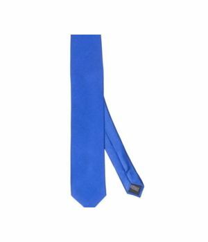 Kobaltblauwe zijden stropdas