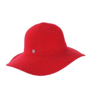 Rode wol-blend hoed 