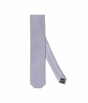 Grijze zijden stropdas