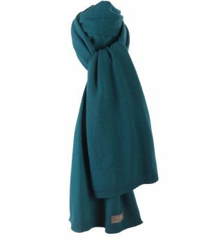 Kasjmier-blend sjaal in donker-turquoise