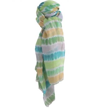 Sjaal met strepen in groen-tinten