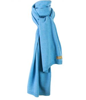 Kasjmier-blend sjaal in turquoise