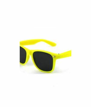 Trendy gele wayfarer-type unisex zonnebril