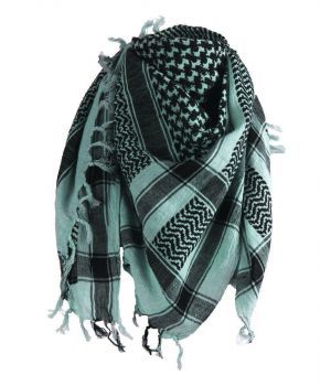  PLO/ Arafat sjaal in zeegroen en zwart