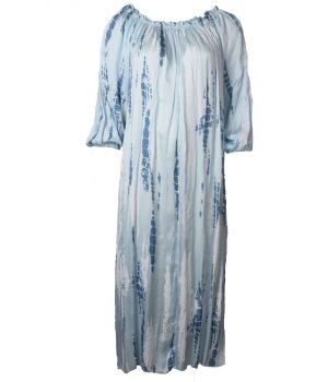 Zijde-blend jurk in lichtblauw
